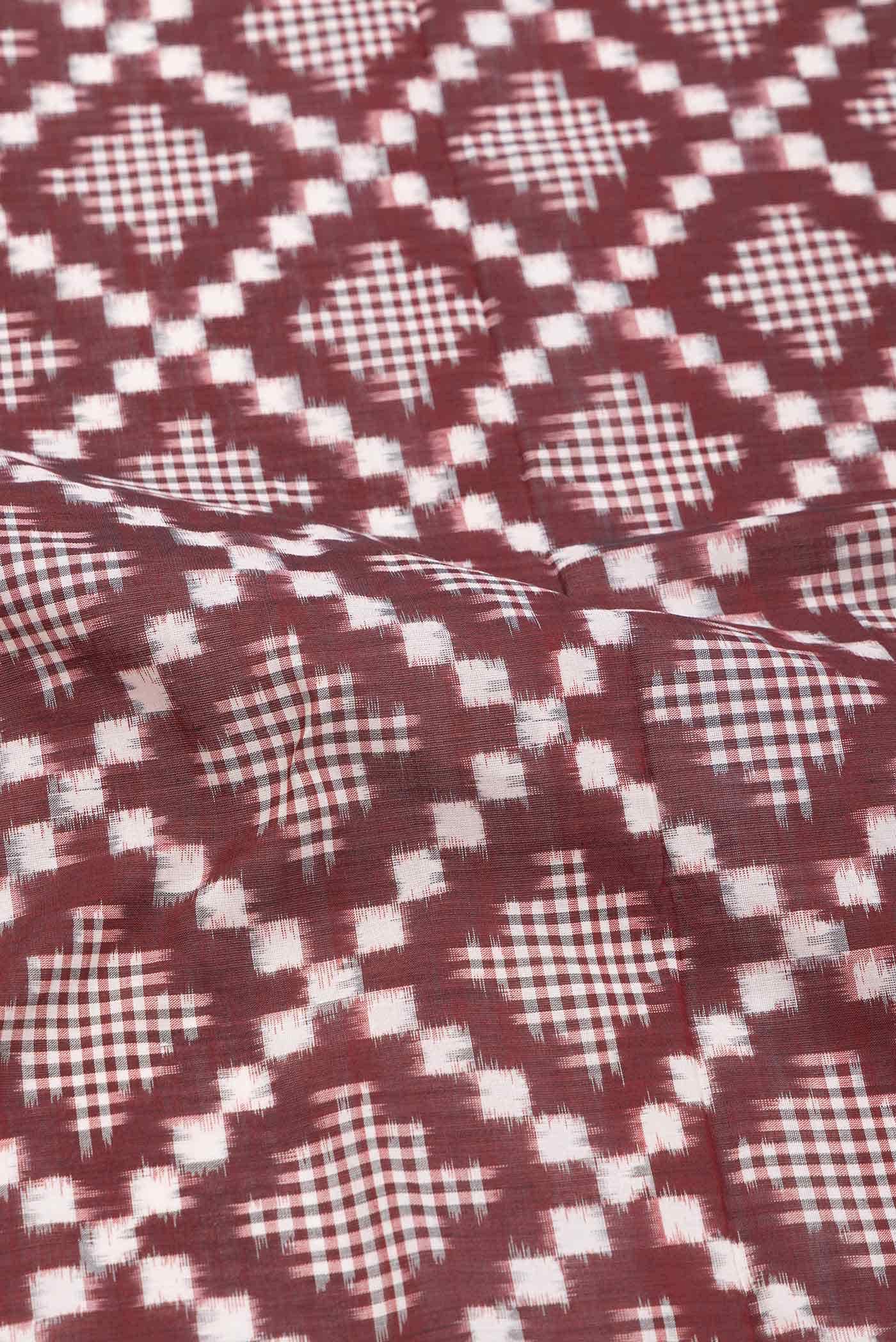 Maroon Cotton Saree