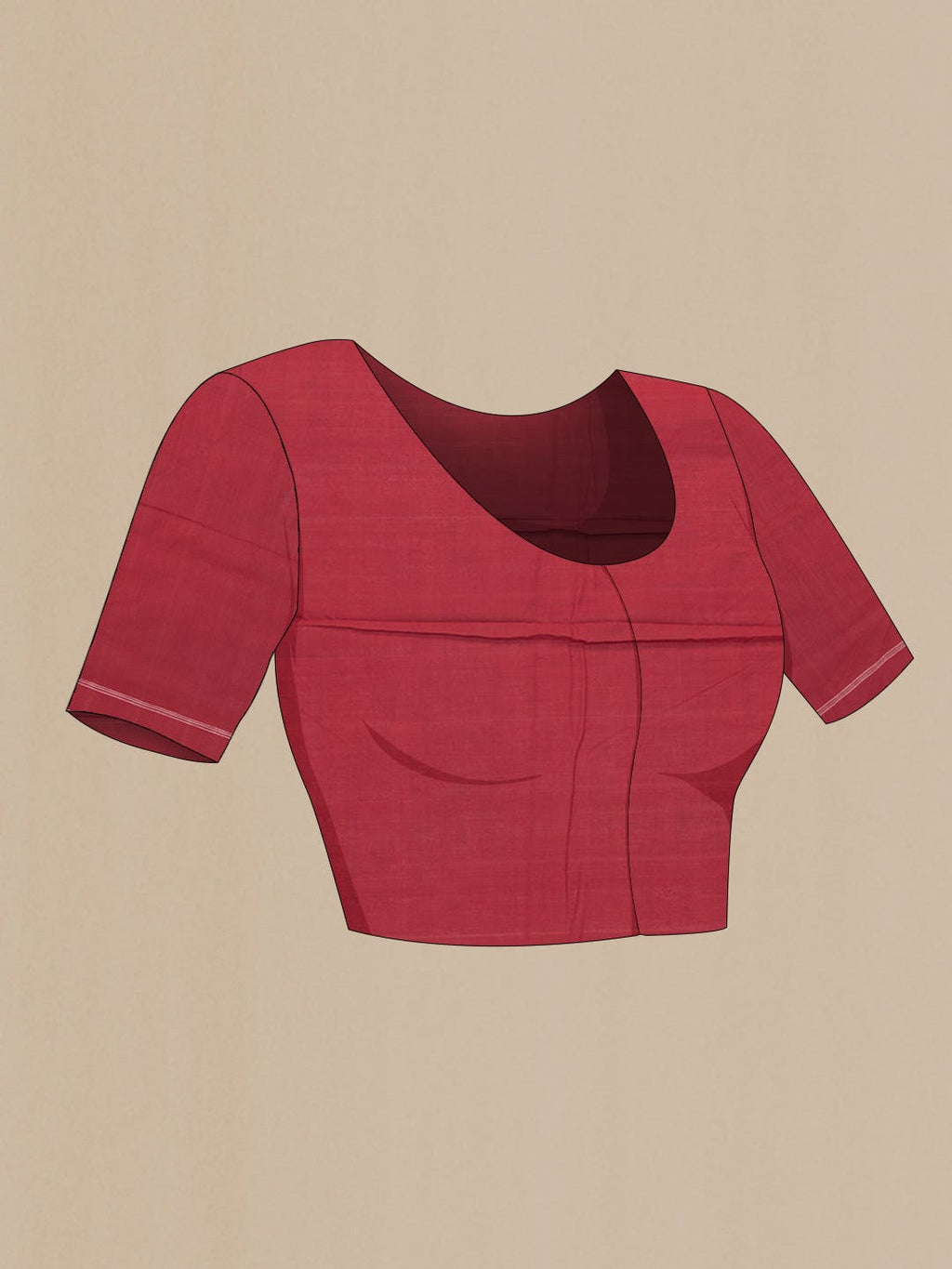 Maroon Cotton Saree