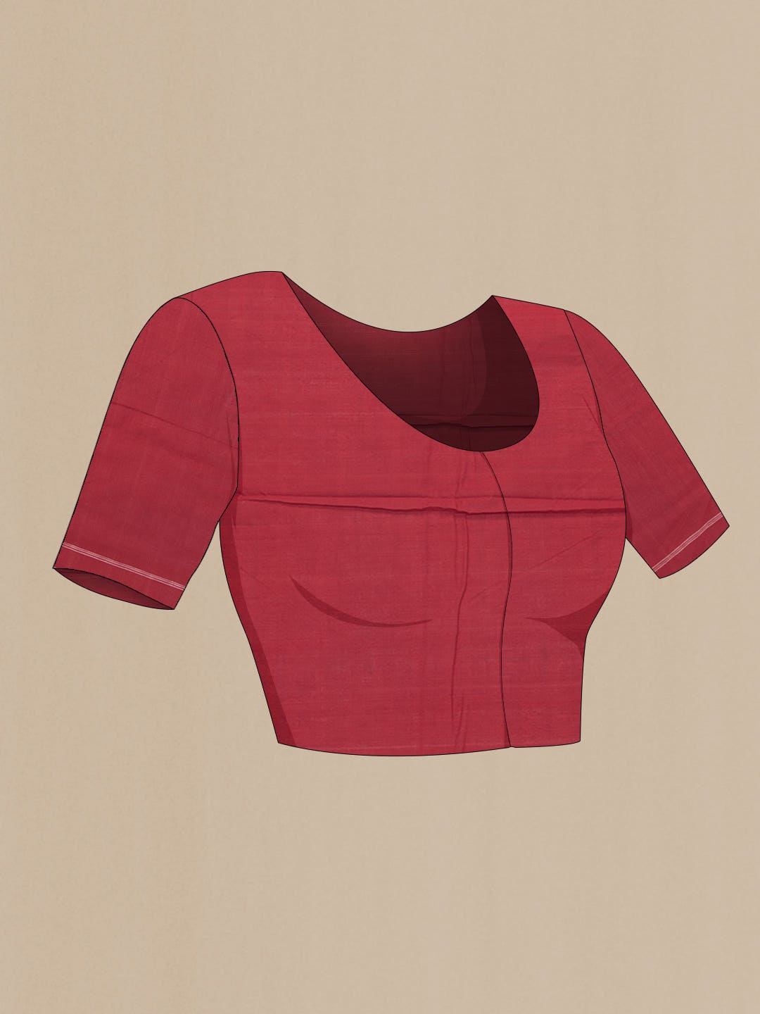 Maroon Cotton Saree