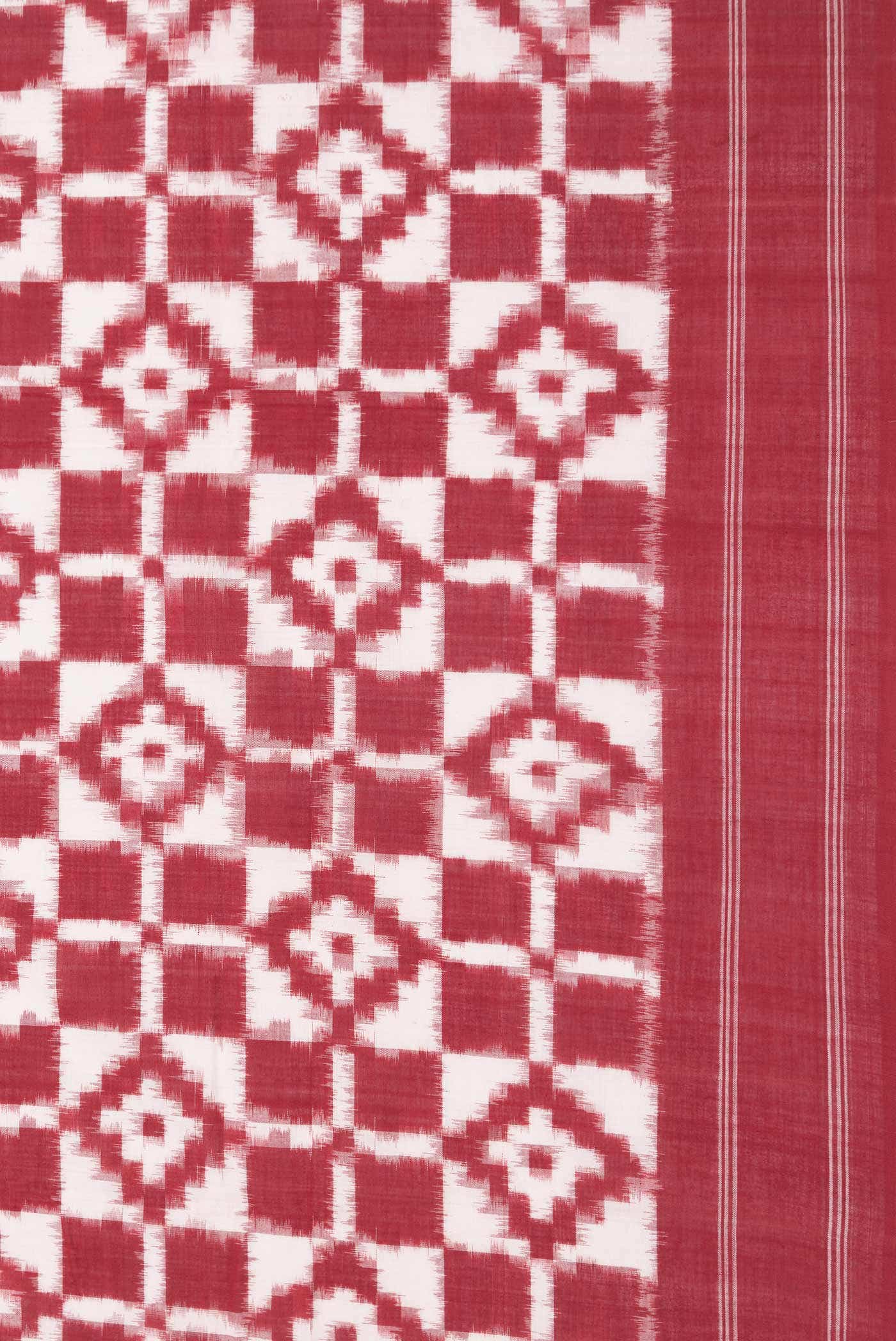 Maroon Cotton Saree