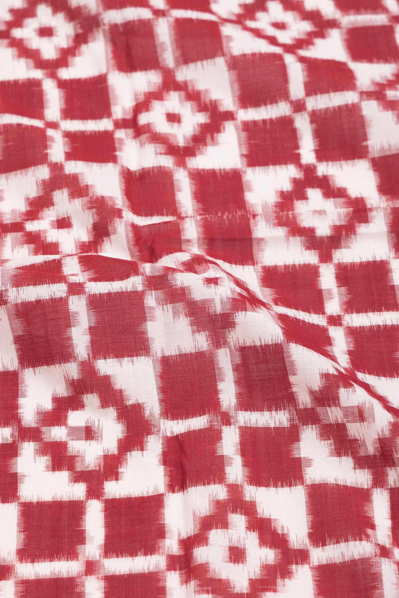 Maroon Cotton Saree
