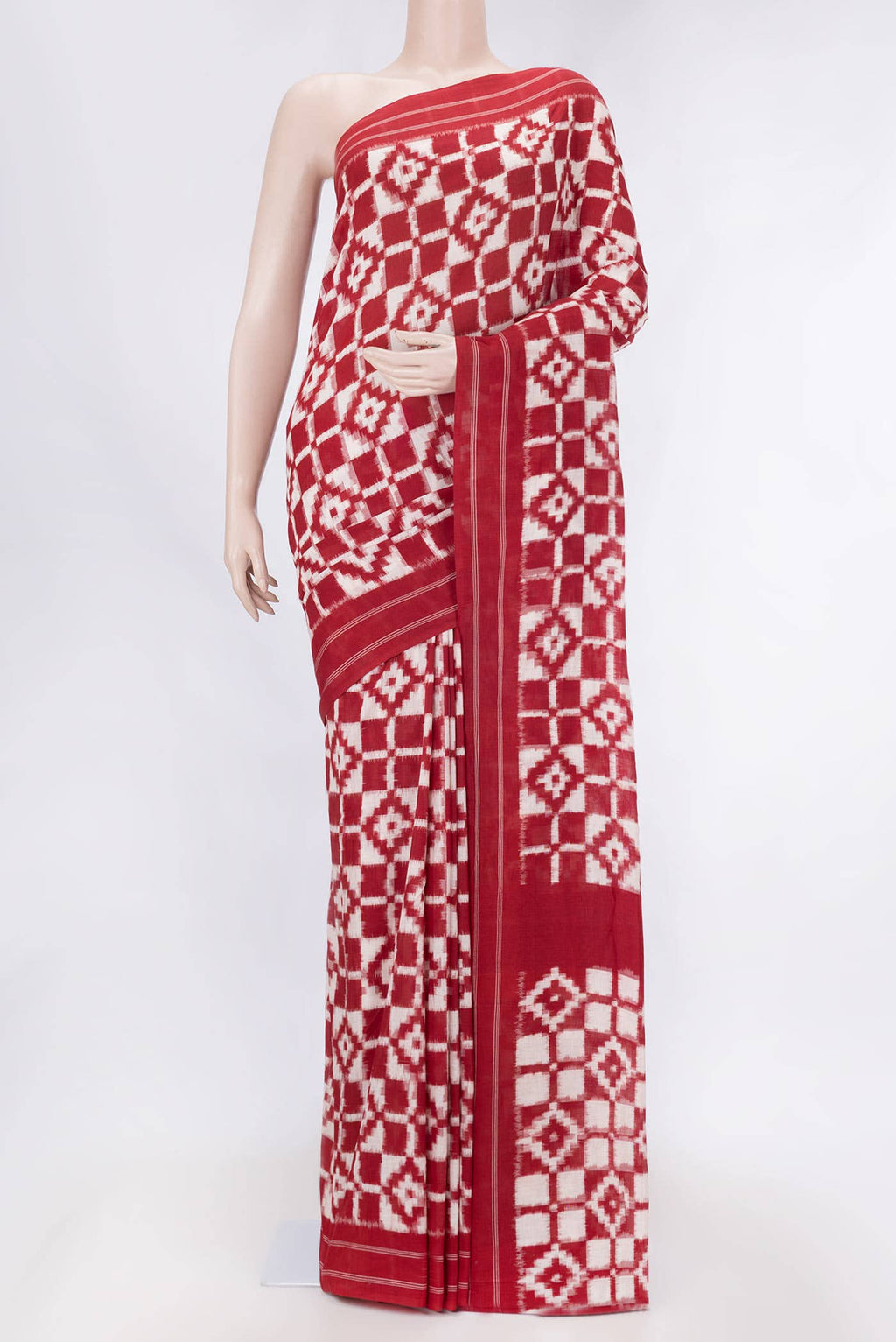 Maroon Cotton Saree