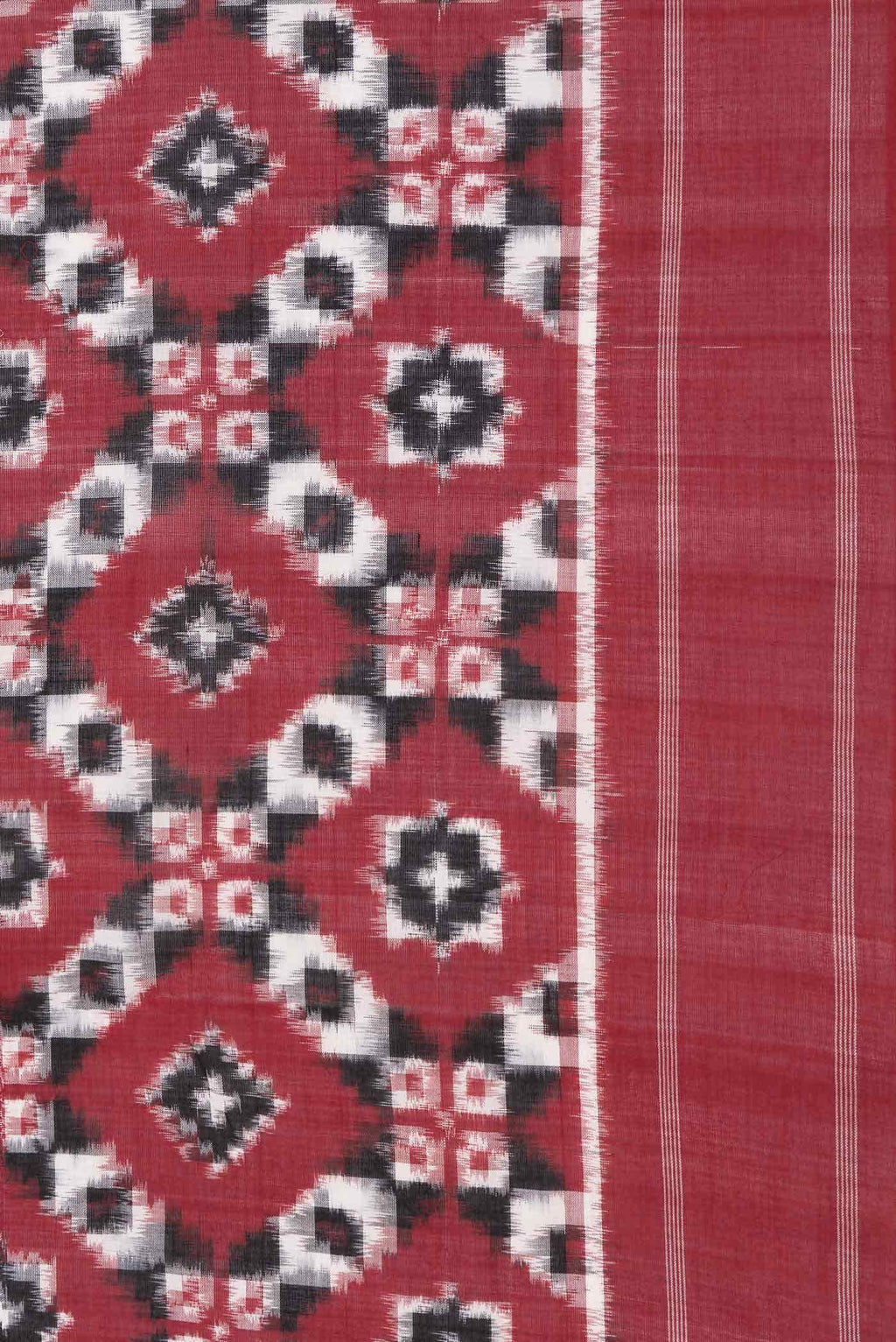 Maroon Cotton Saree