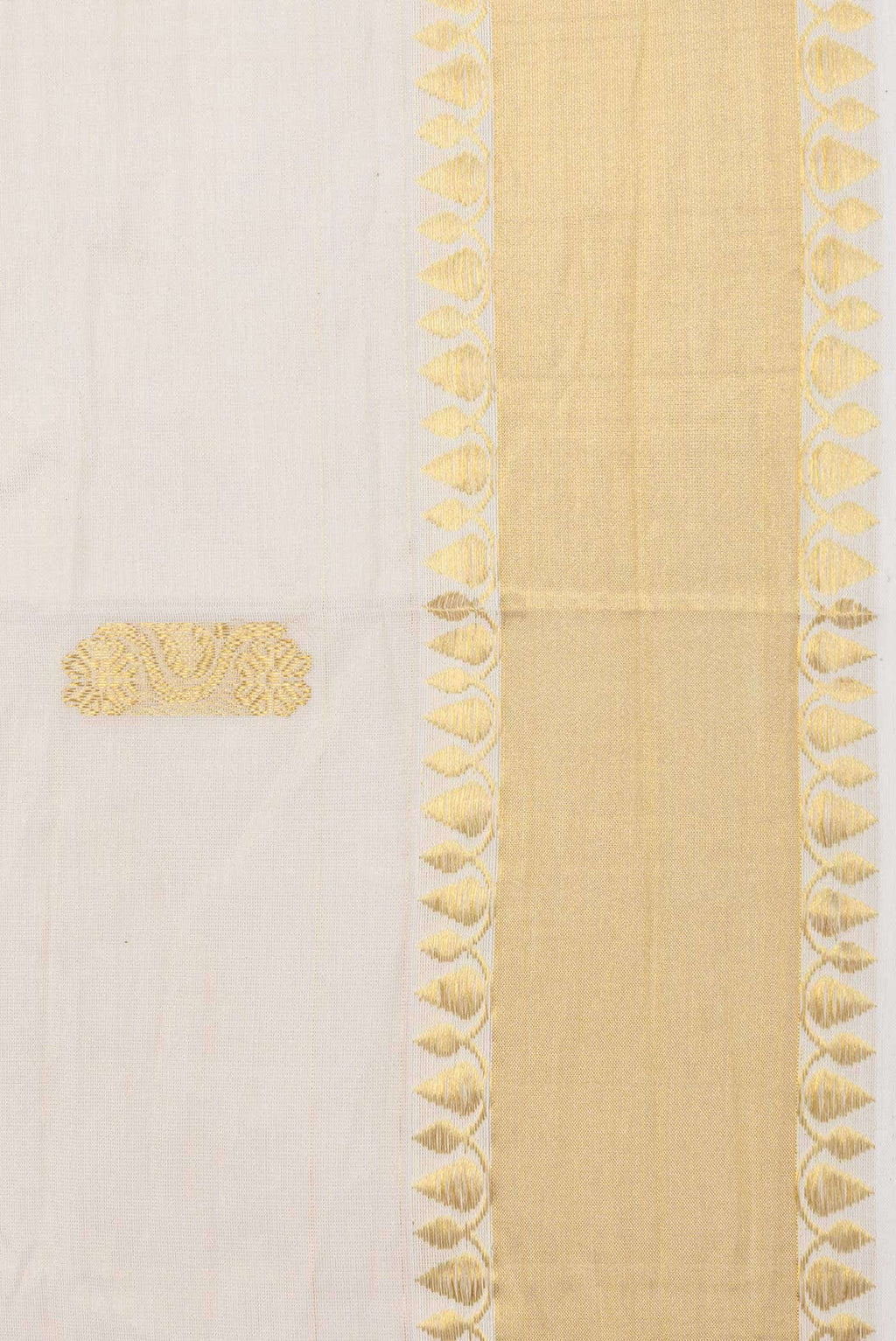 Off White Kerala Cotton Saree