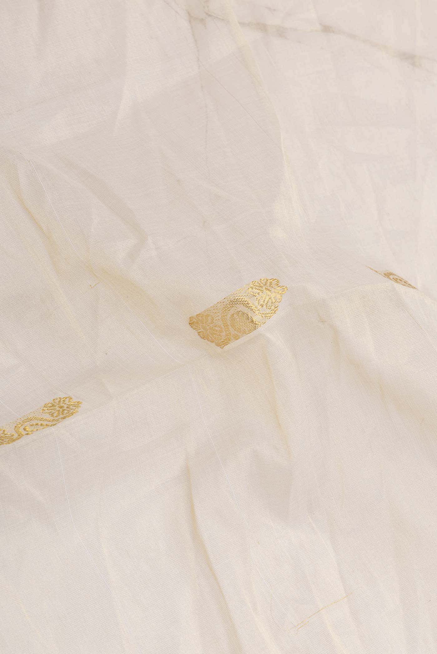 Off White Kerala Cotton Saree