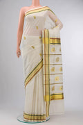 Off White Kerala Cotton Saree
