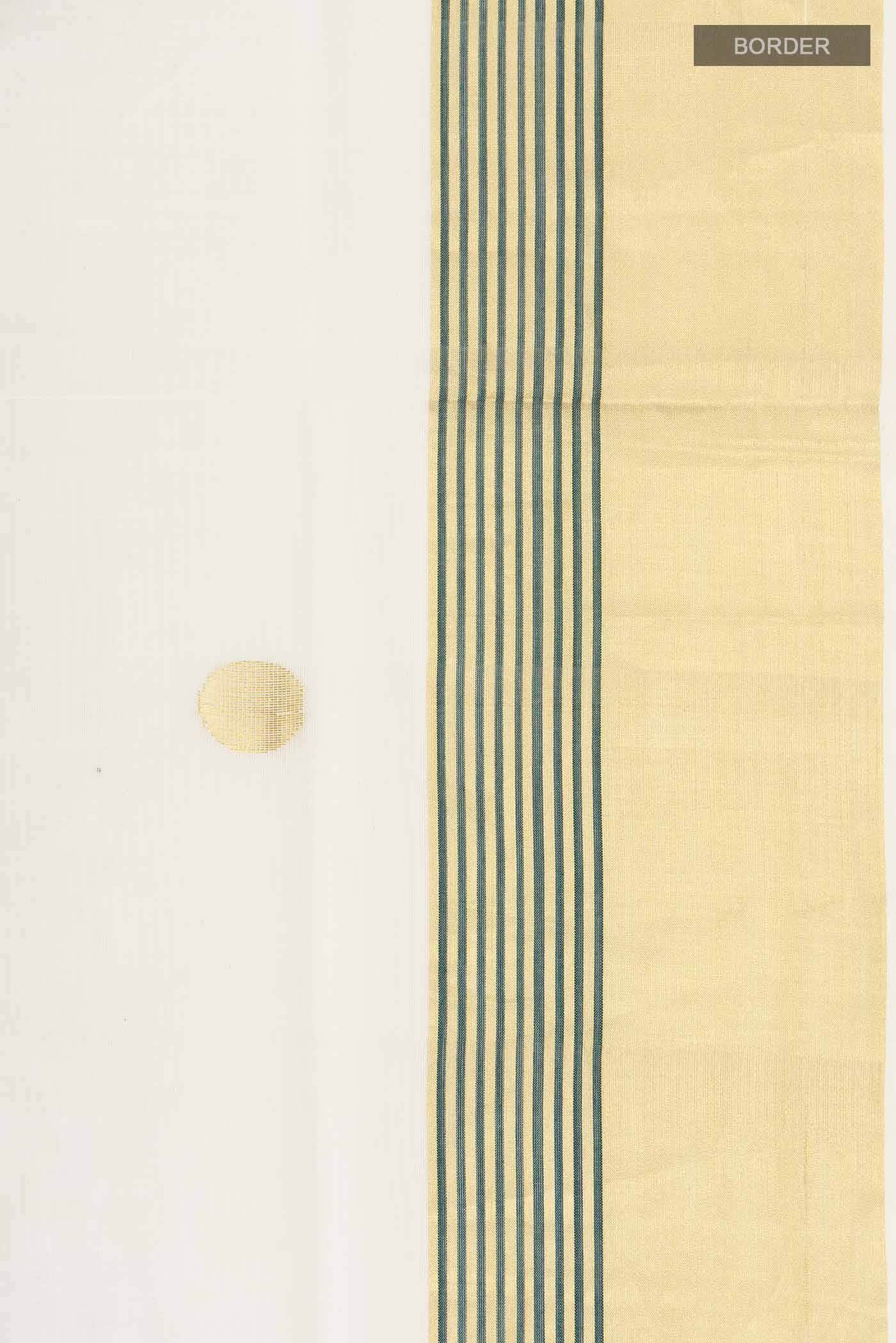 Off White Kerala Cotton Saree