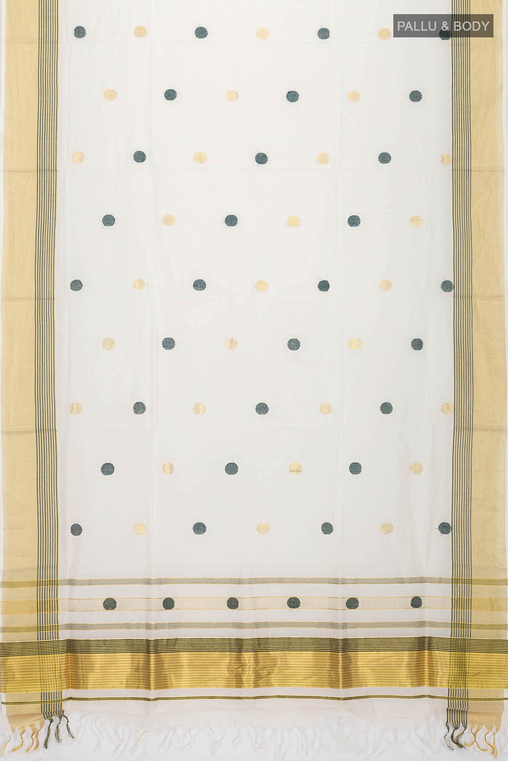 Off White Kerala Cotton Saree
