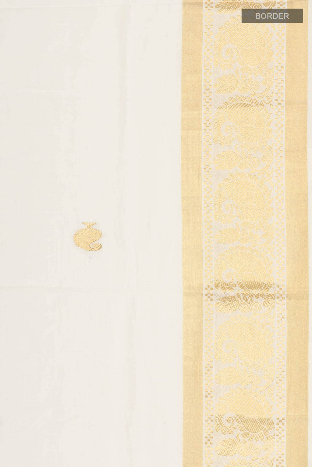 Off White Kerala Cotton Saree