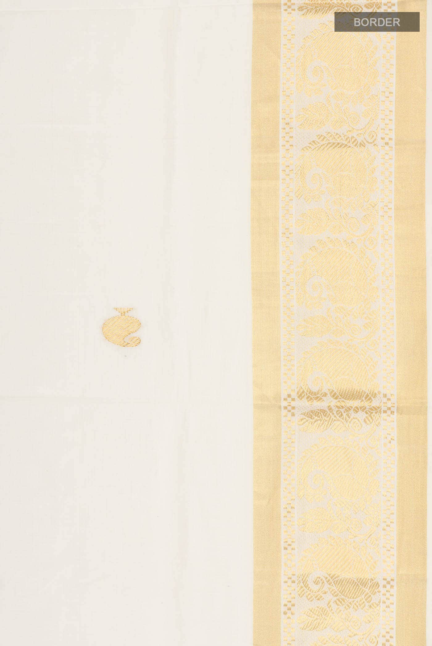 Off White Kerala Cotton Saree