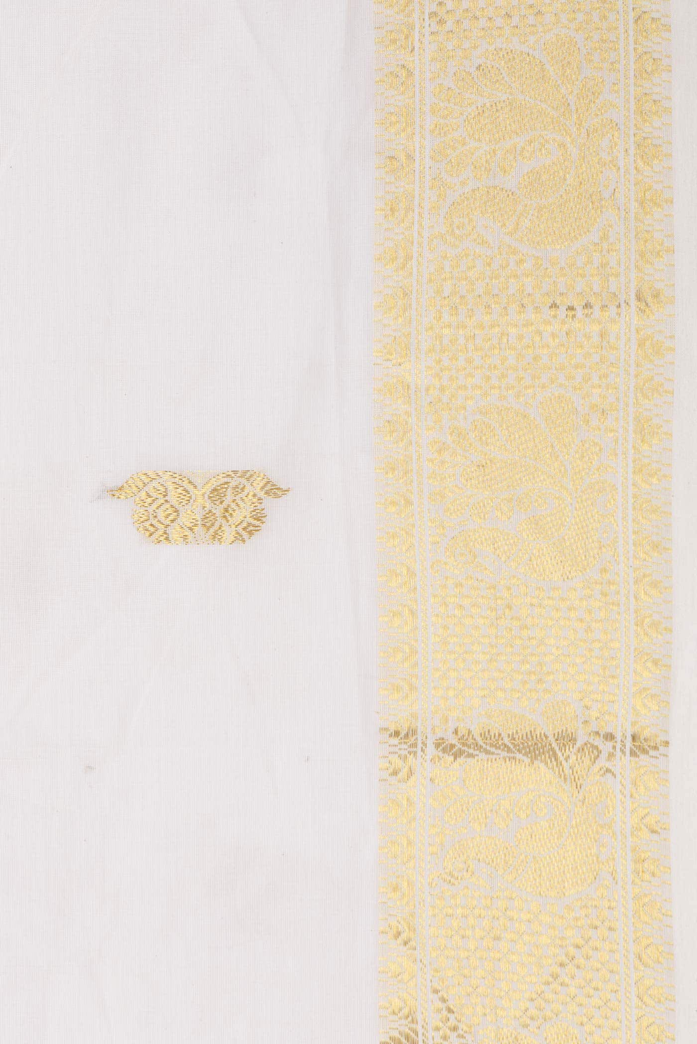 Off White Kerala Cotton Saree