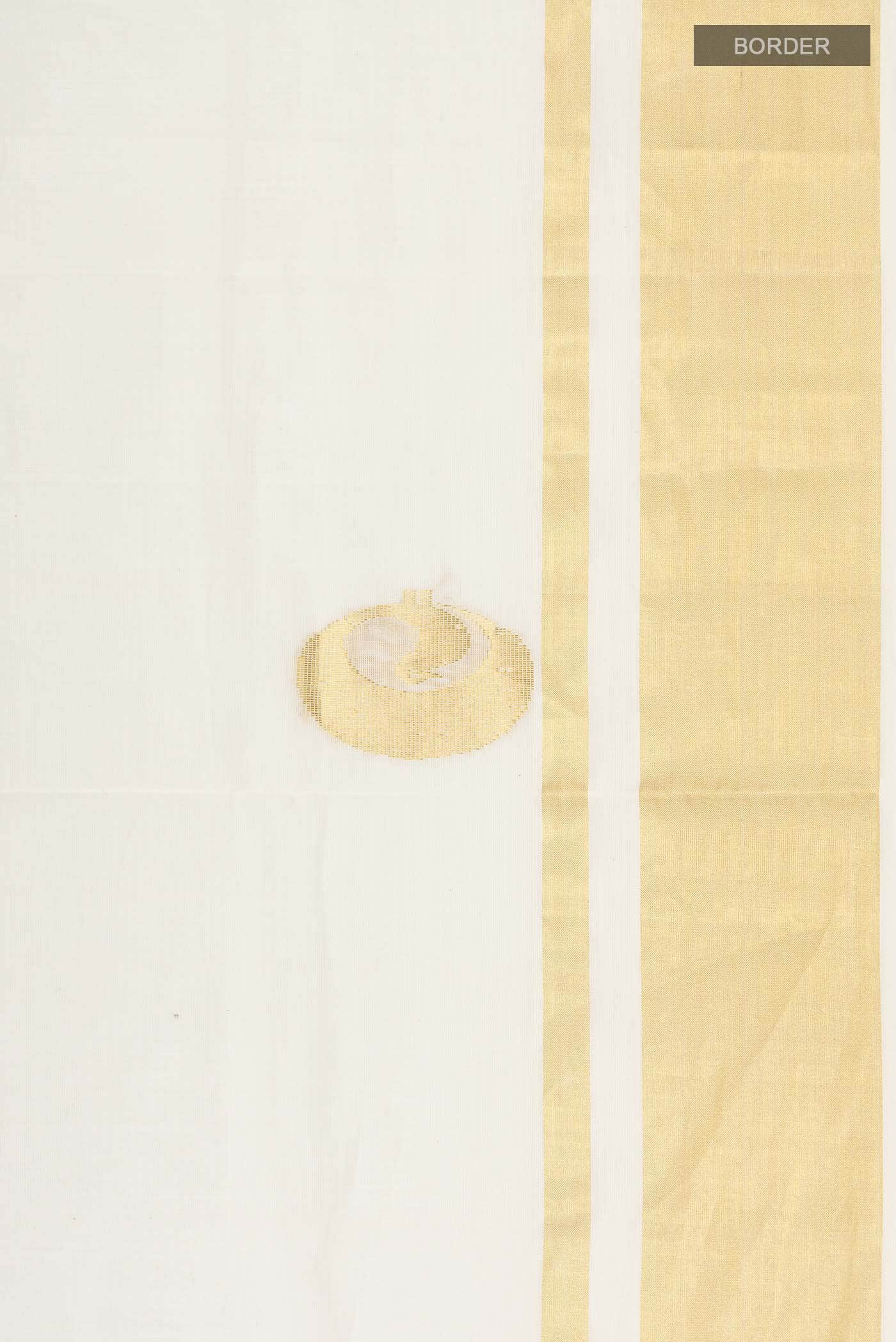 Off White Kerala Cotton Saree