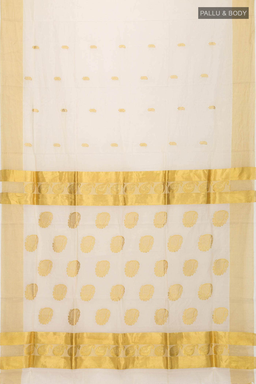 Gold Kerala Cotton Saree