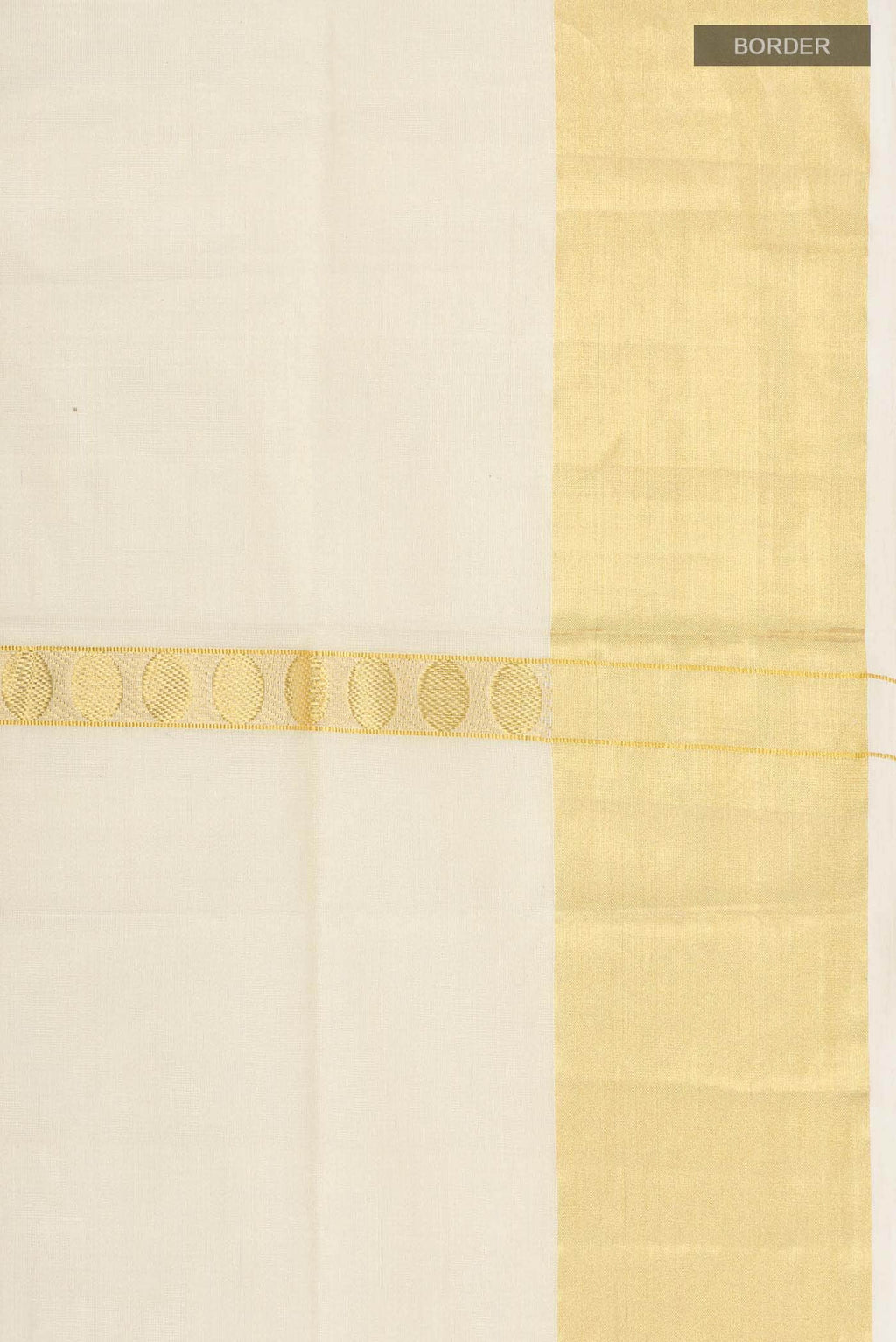 Gold Kerala Cotton - Kasava Saree