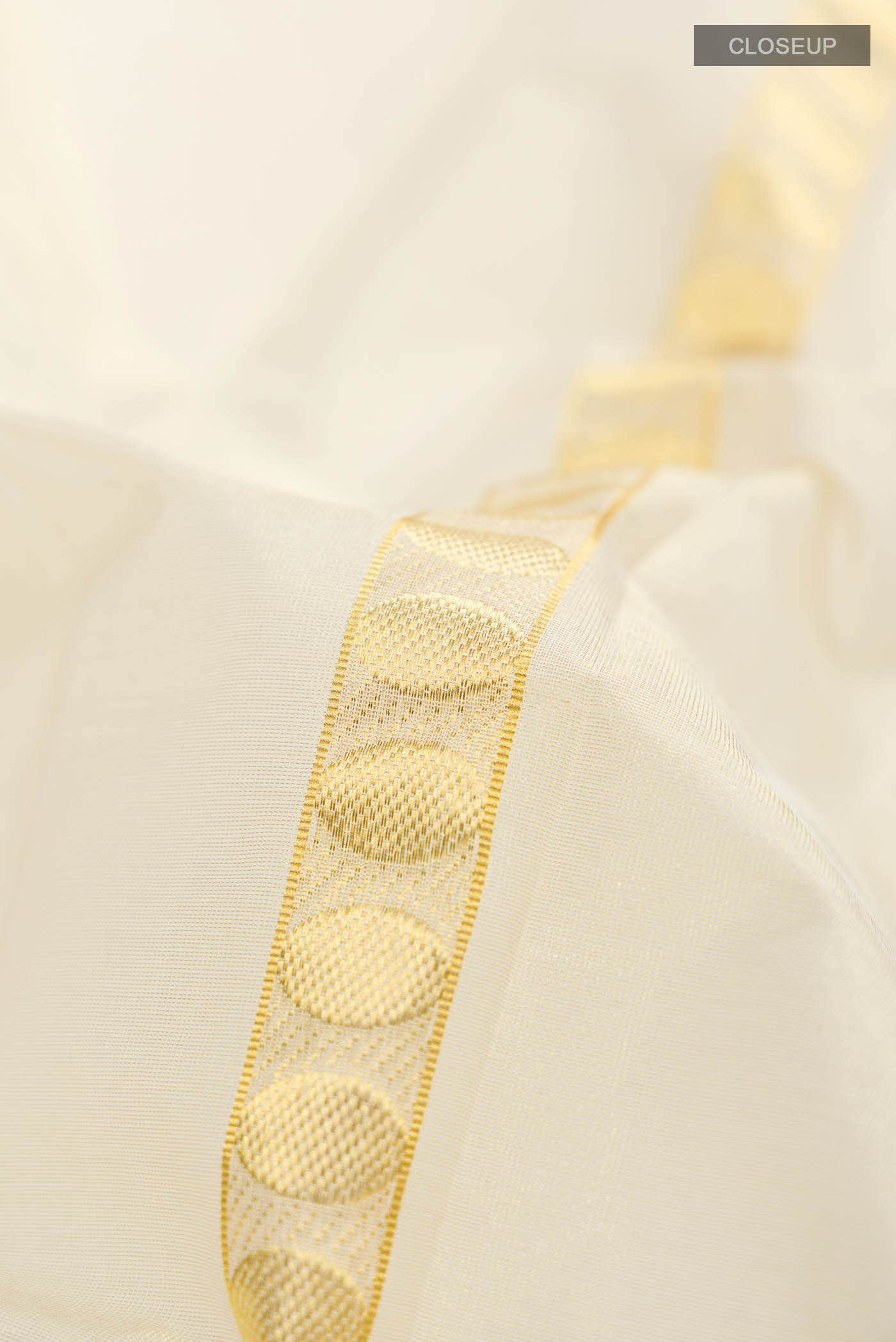 Gold Kerala Cotton - Kasava Saree