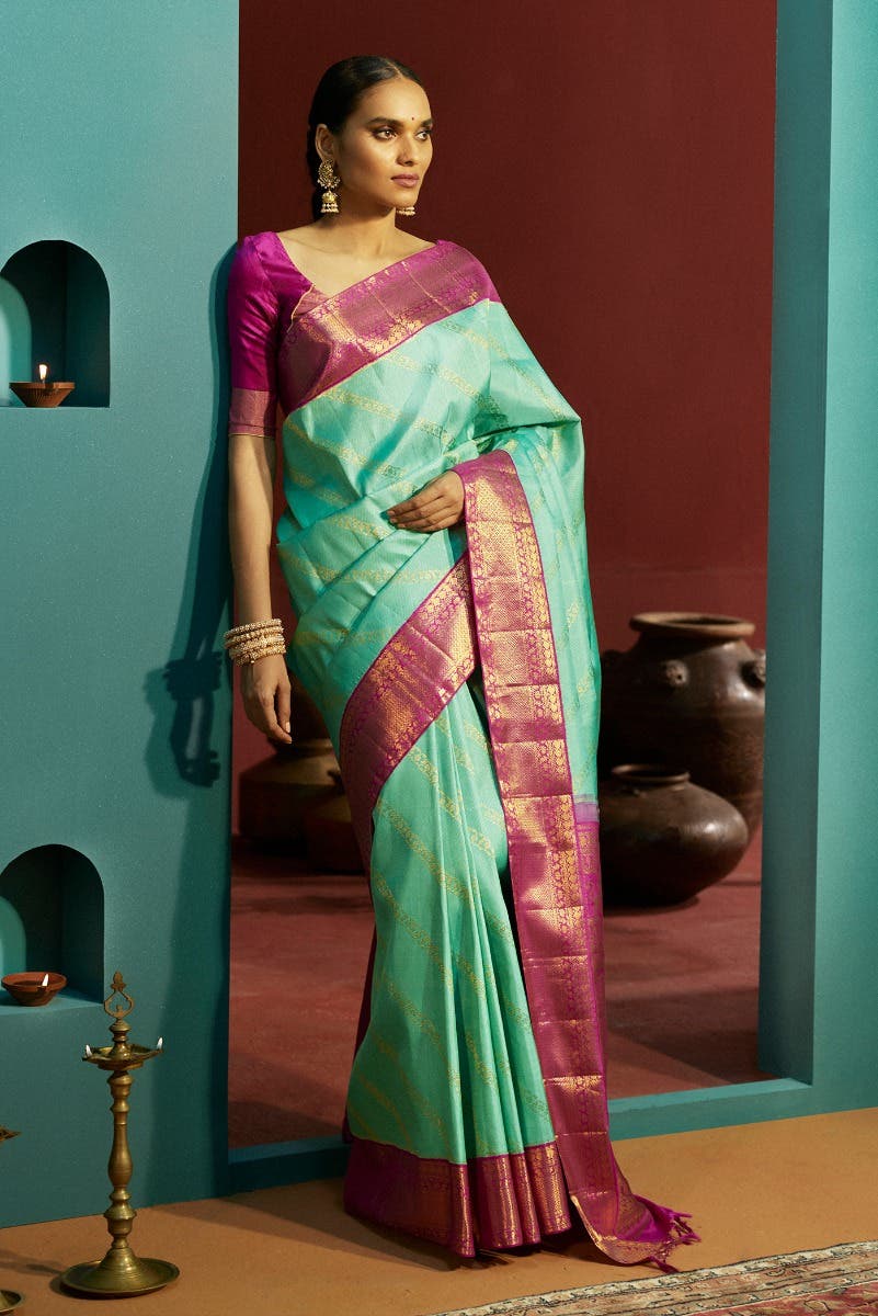 Yamuna-Green Kanchipuram Silk Saree