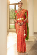 Mayilkan-Red Kanchipuram Silk Saree