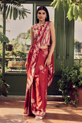Sadhna Red floral design saree from Chintz Collection, Designed by Nalli
