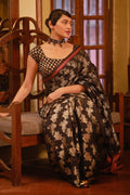 Sakura Soiree- Black Banarasi Saree