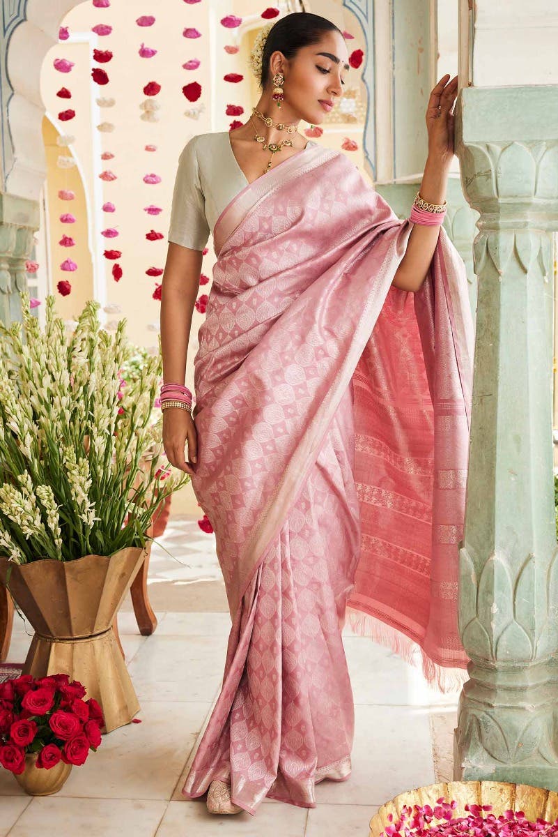 Subha-Pink Kanchipuram Silk Saree