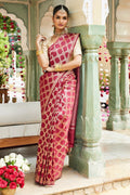 Chitrangada-Maroon Banarasi Silk Saree
