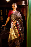A New Day-Black Banarasi Silk Saree