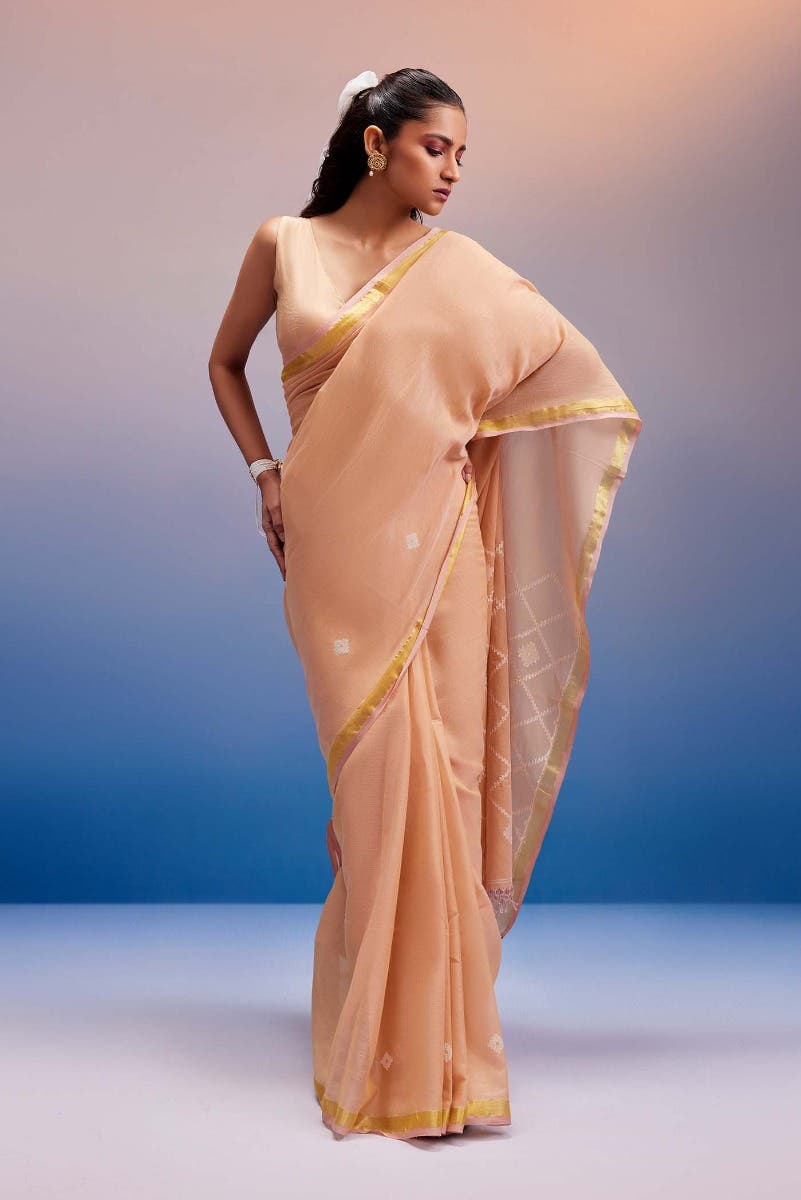 Suchitra-Sandal Bengal Cotton Saree