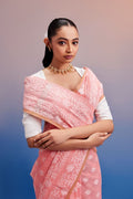 Mrinal-Peach Bengal Cotton Saree