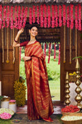 Rohini-Red Kanchipuram Silk Saree