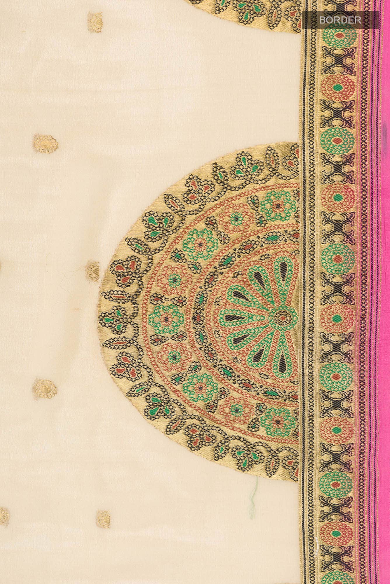 Beige Banarasi Georgette Saree