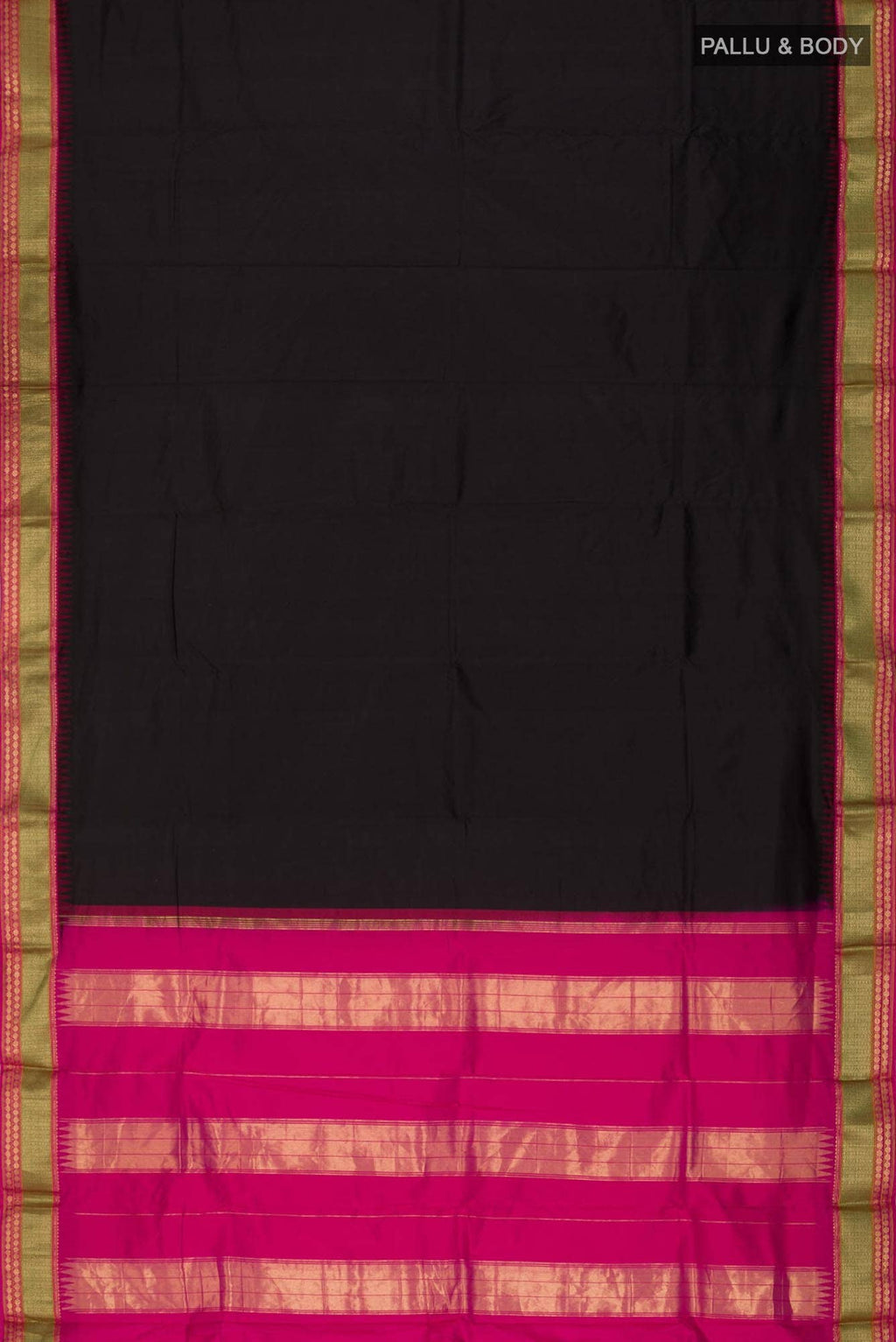 Black Bangalore Silk Saree