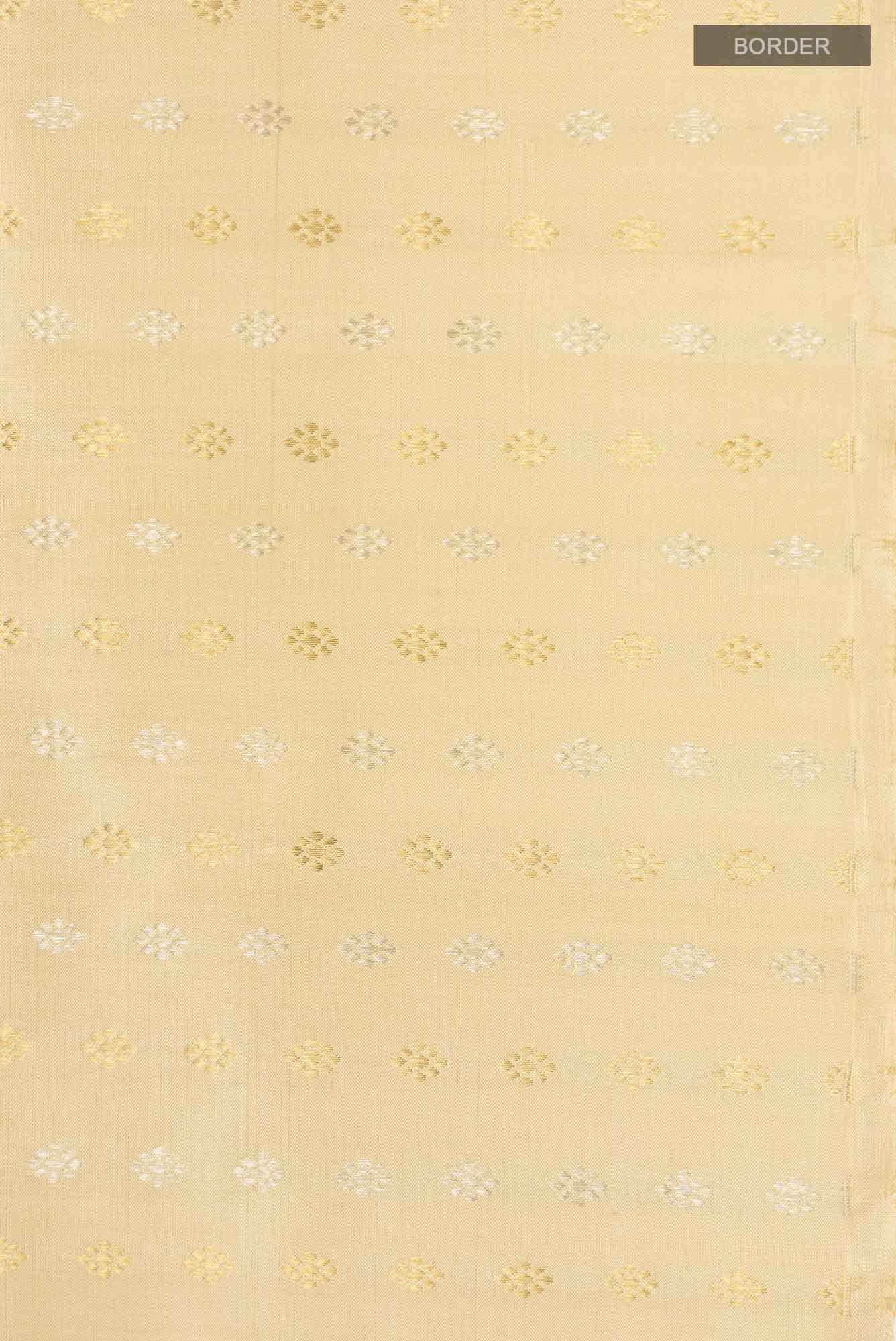 Beige Kanchipuram Silk Saree