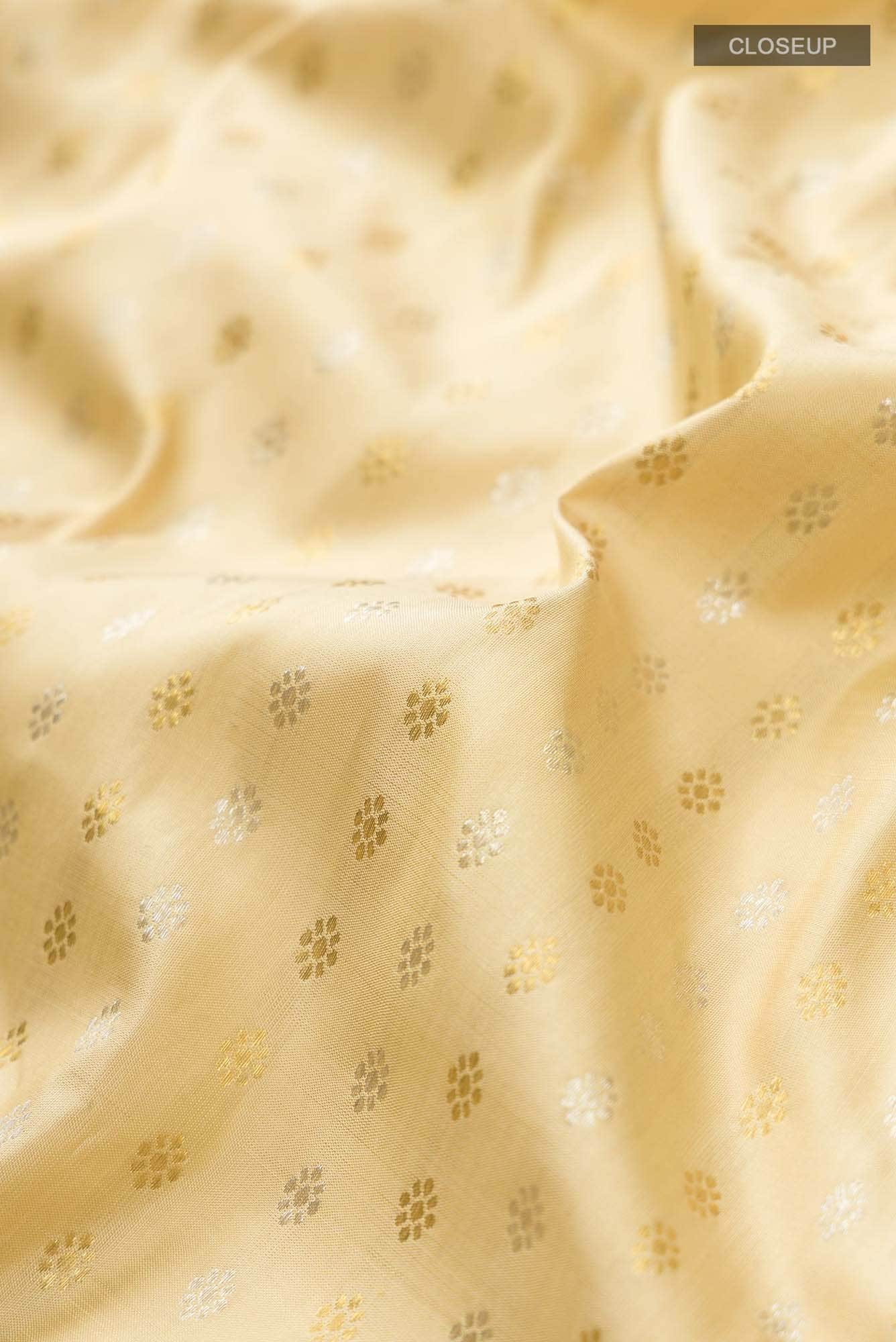 Beige Kanchipuram Silk Saree