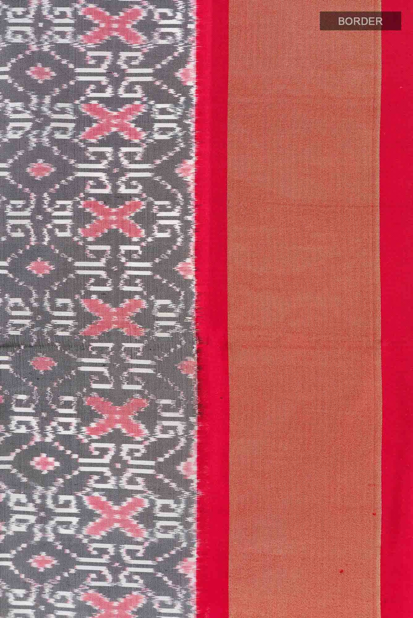 Grey Pochampally Silk Saree