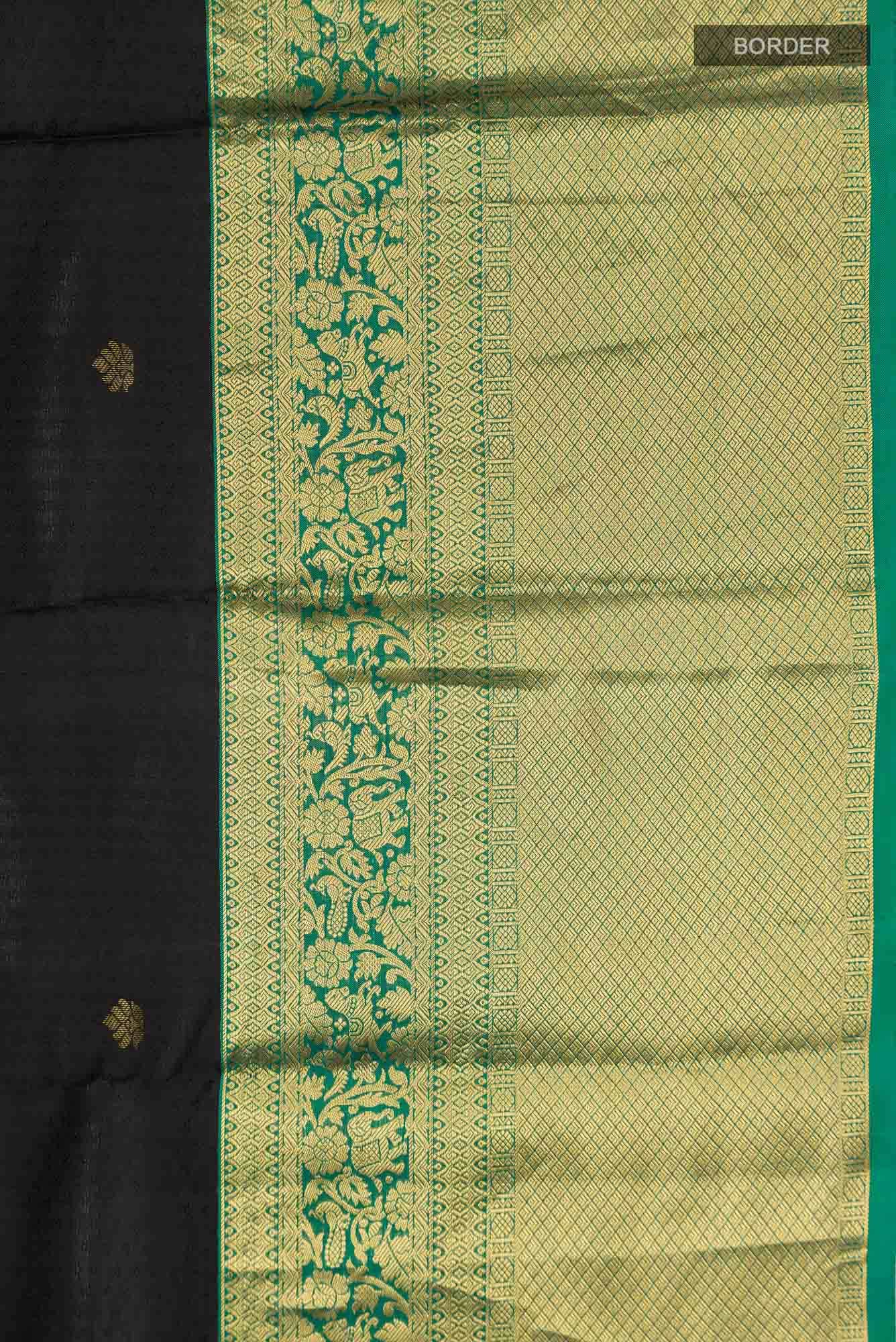 Black Kanchipuram Silk Saree