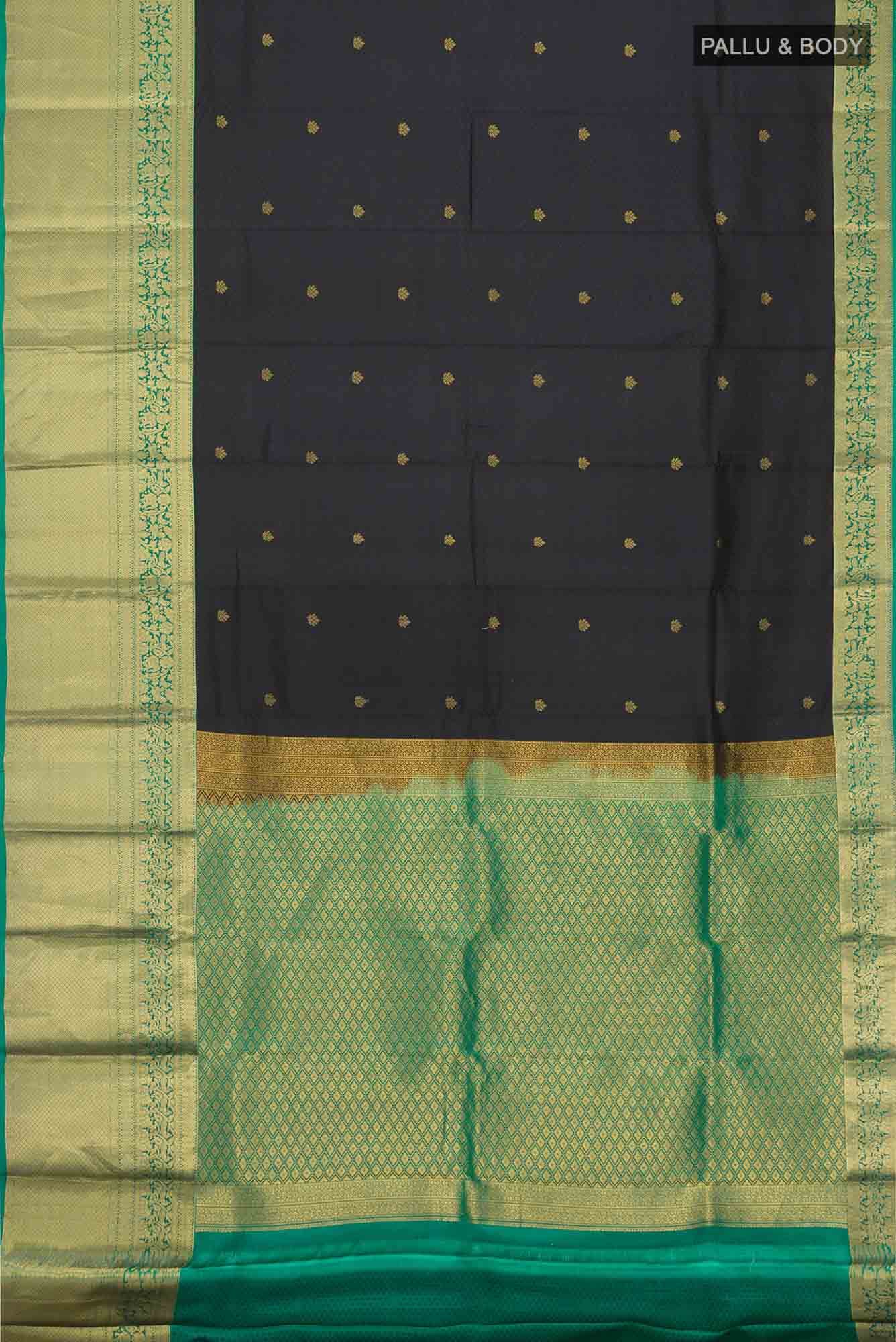 Black Kanchipuram Silk Saree