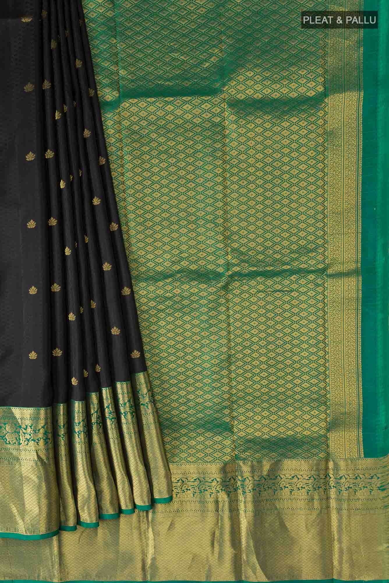 Black Kanchipuram Silk Saree