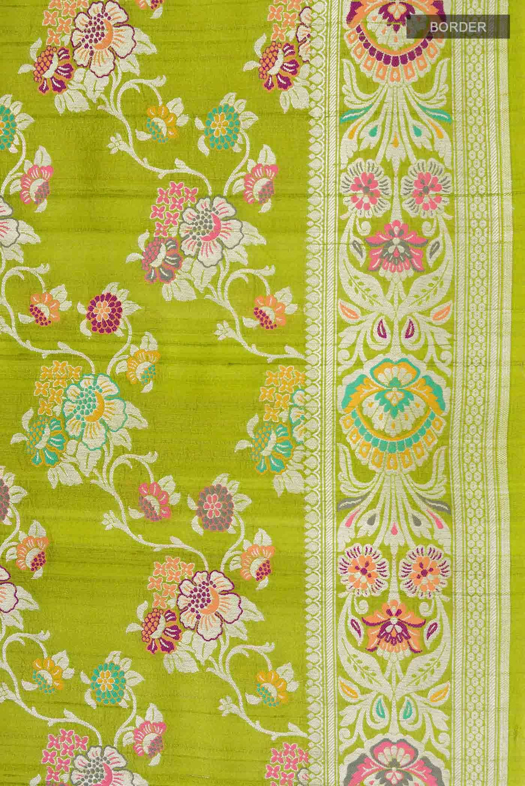 Green Banarasi Georgette Saree