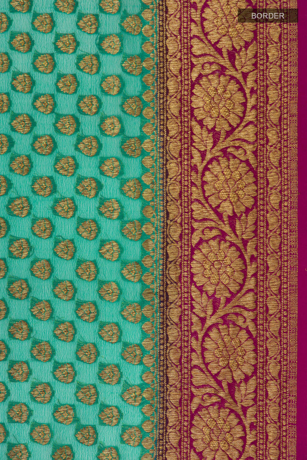 Green Banarasi Georgette Saree
