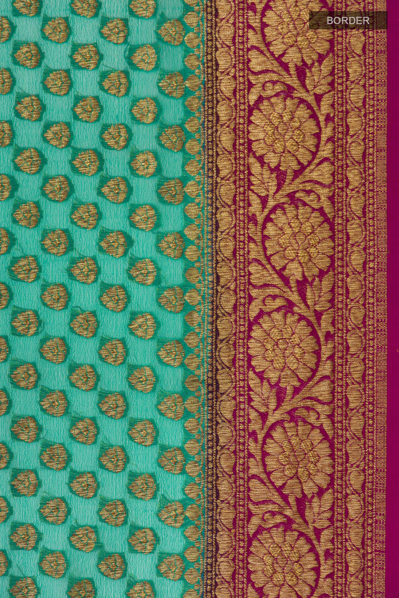 Green Banarasi Georgette Saree