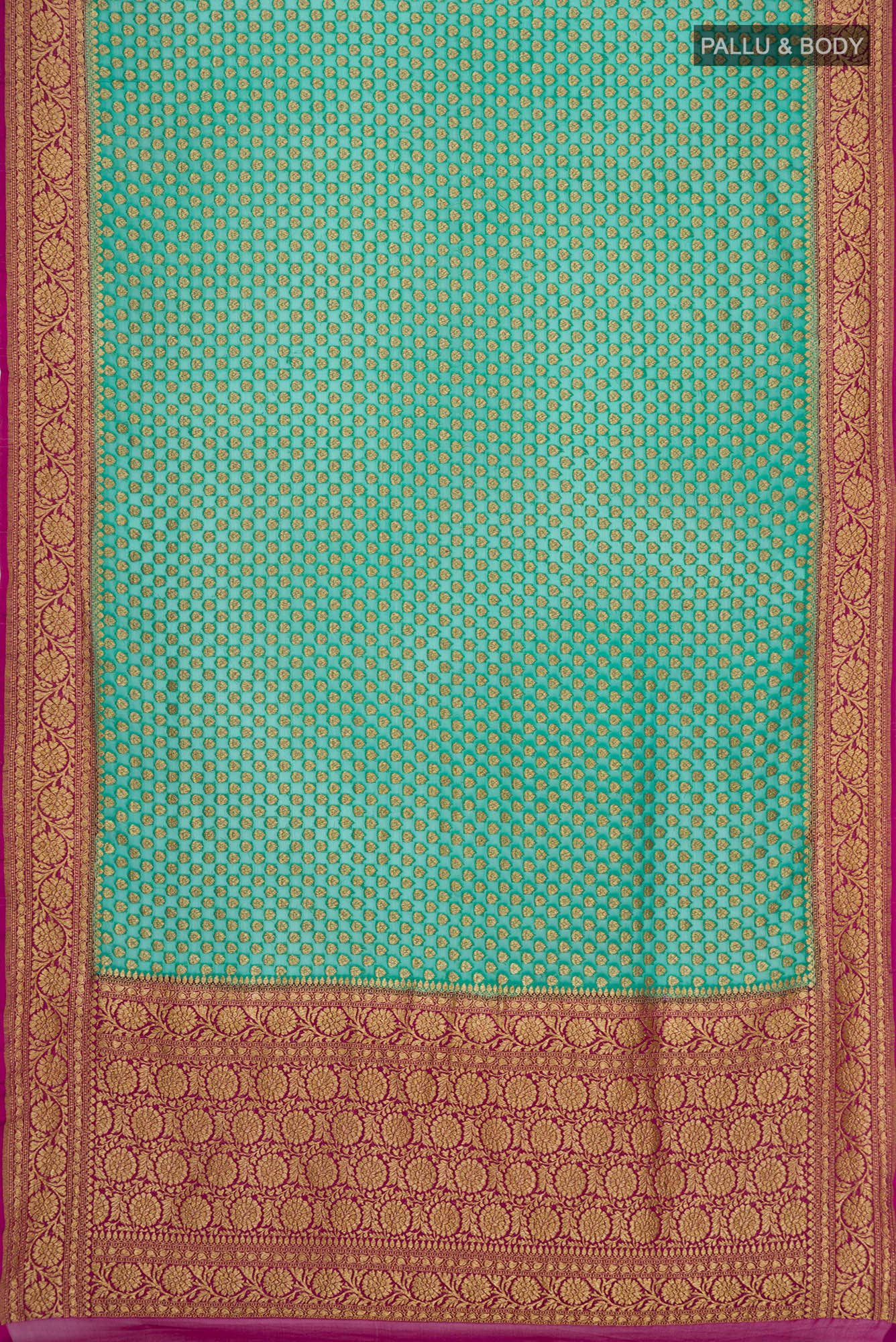 Green Banarasi Georgette Saree