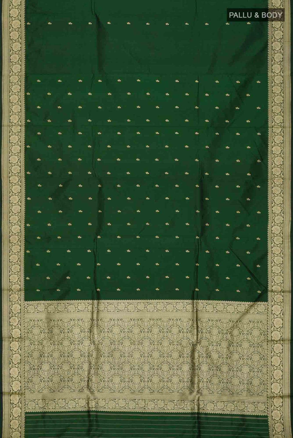 Green Banarasi Katan Silk Saree