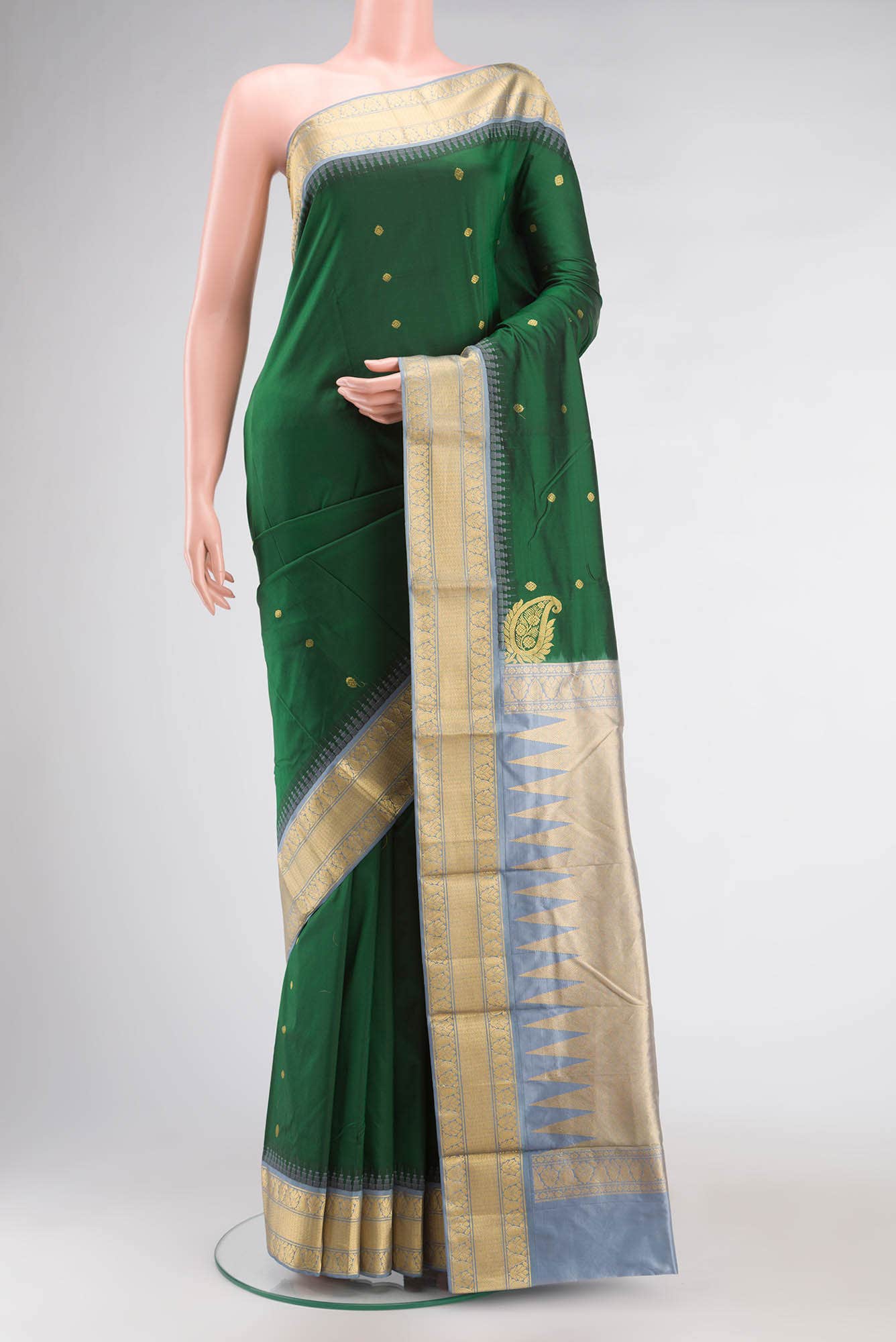 Green Bangalore Silk Saree