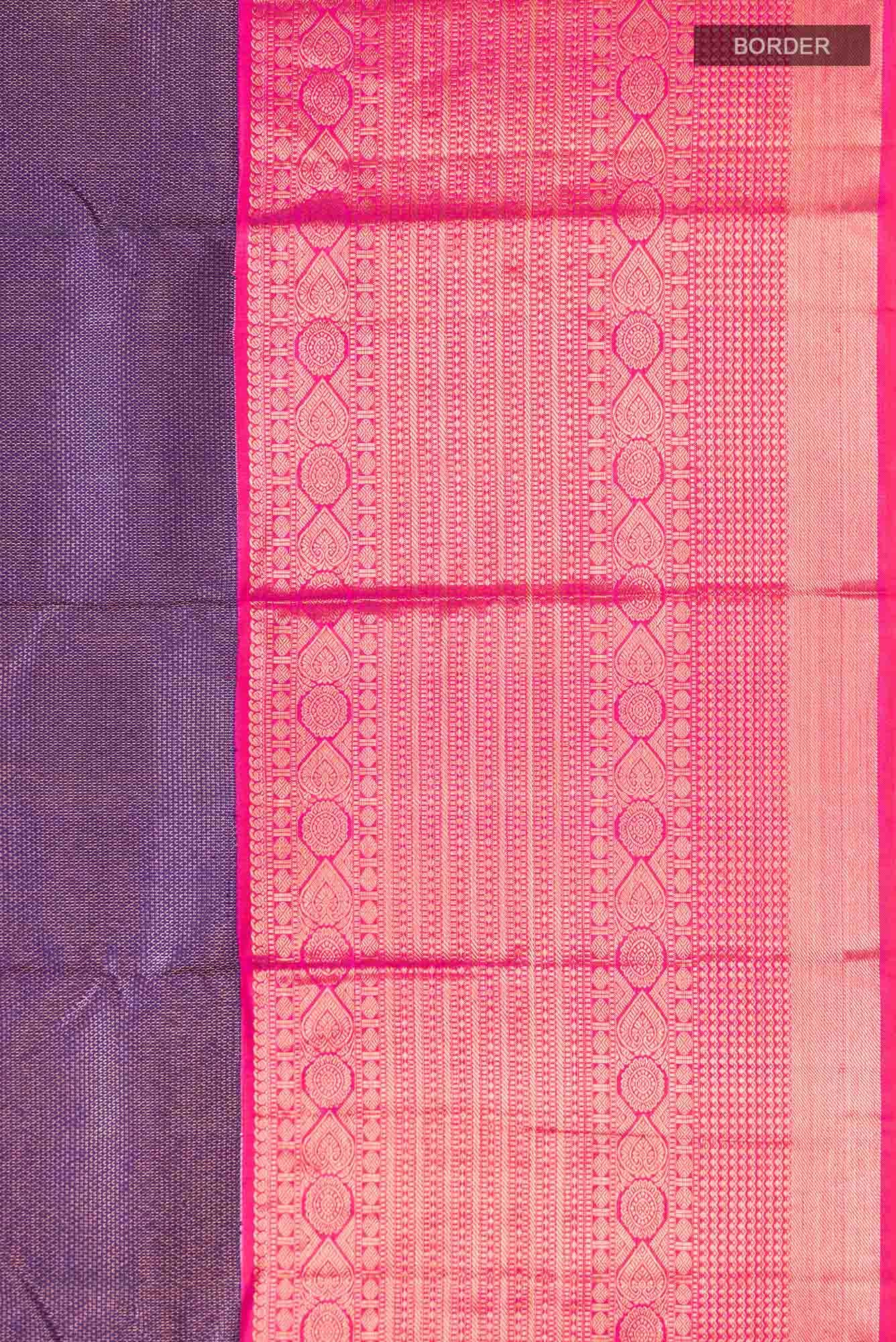 Navy Blue Kanchipuram Silk Saree