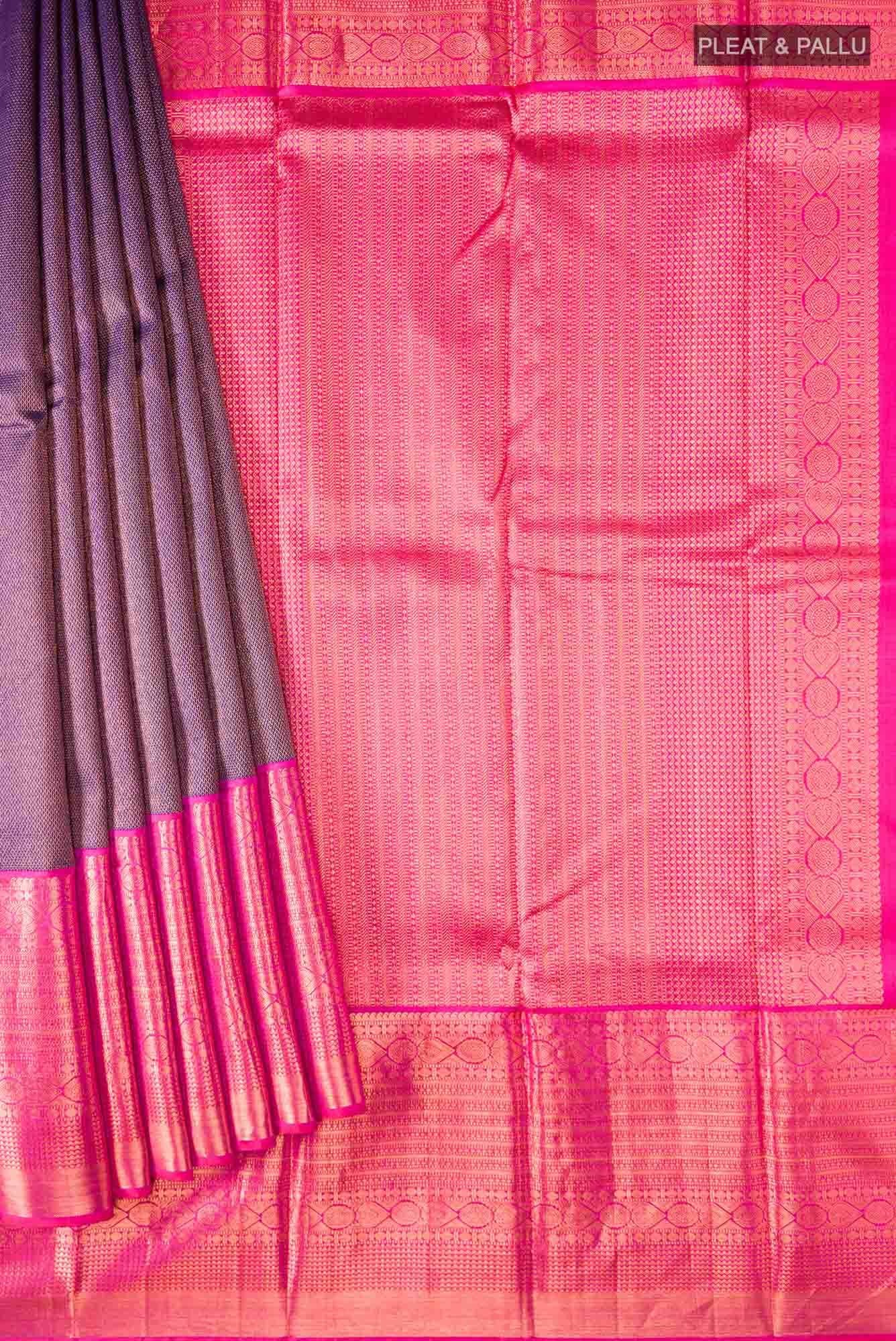 Navy Blue Kanchipuram Silk Saree