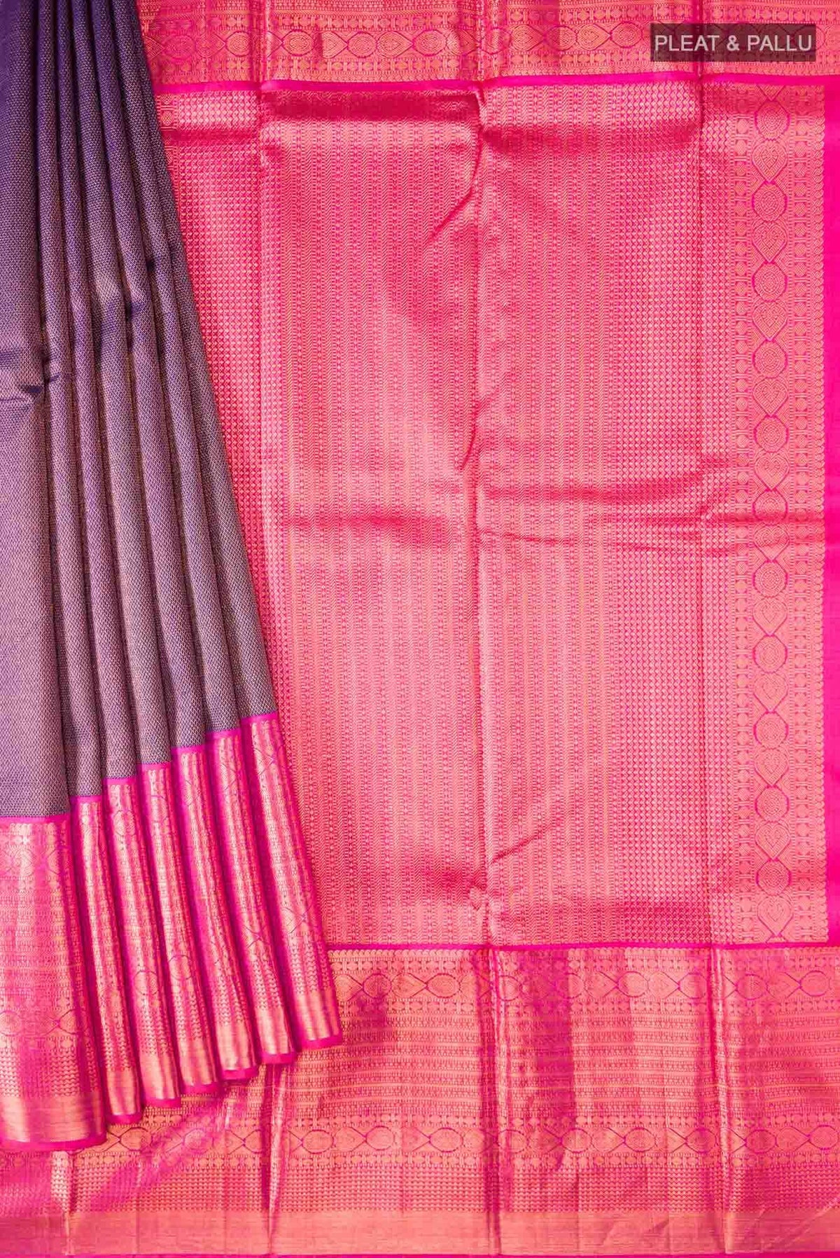 Purple Kanchipuram Silk Saree