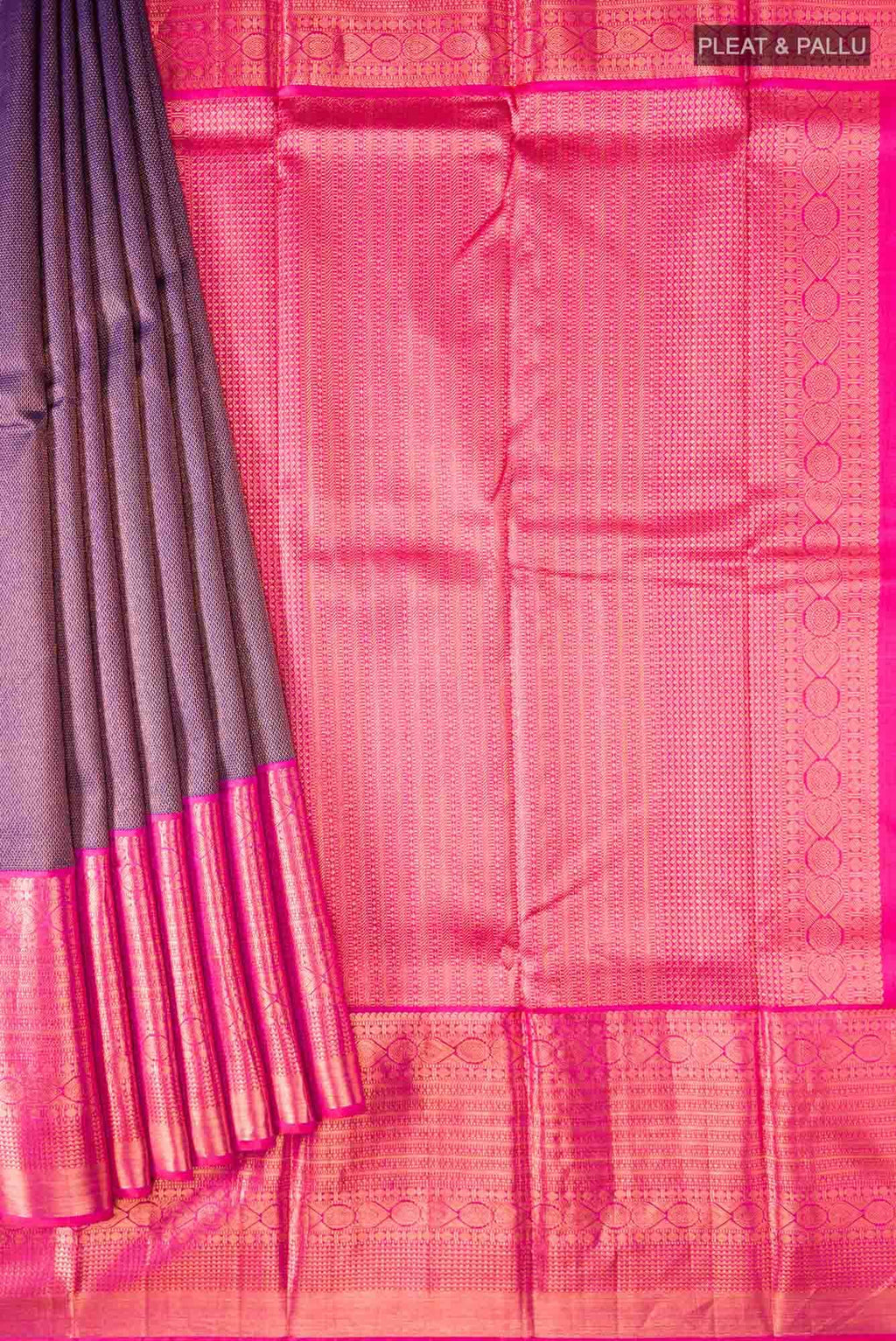 Navy Blue Kanchipuram Silk Saree