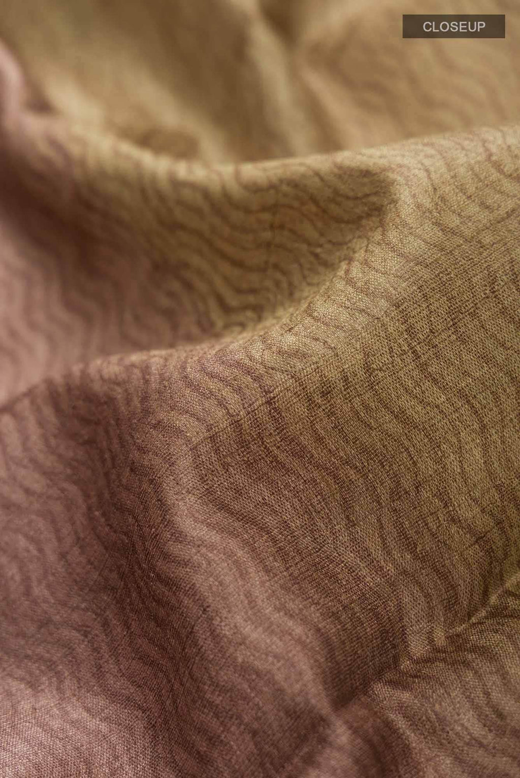 Brown Bhagalpuri Tussar Silk Saree