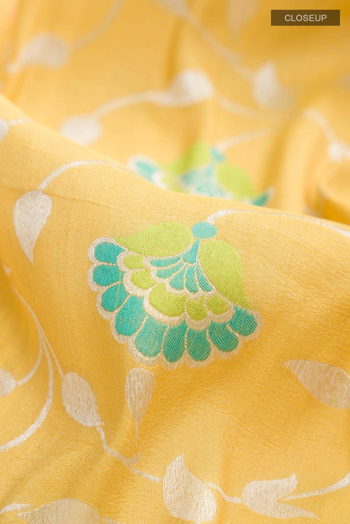 Yellow Banarasi Georgette Saree
