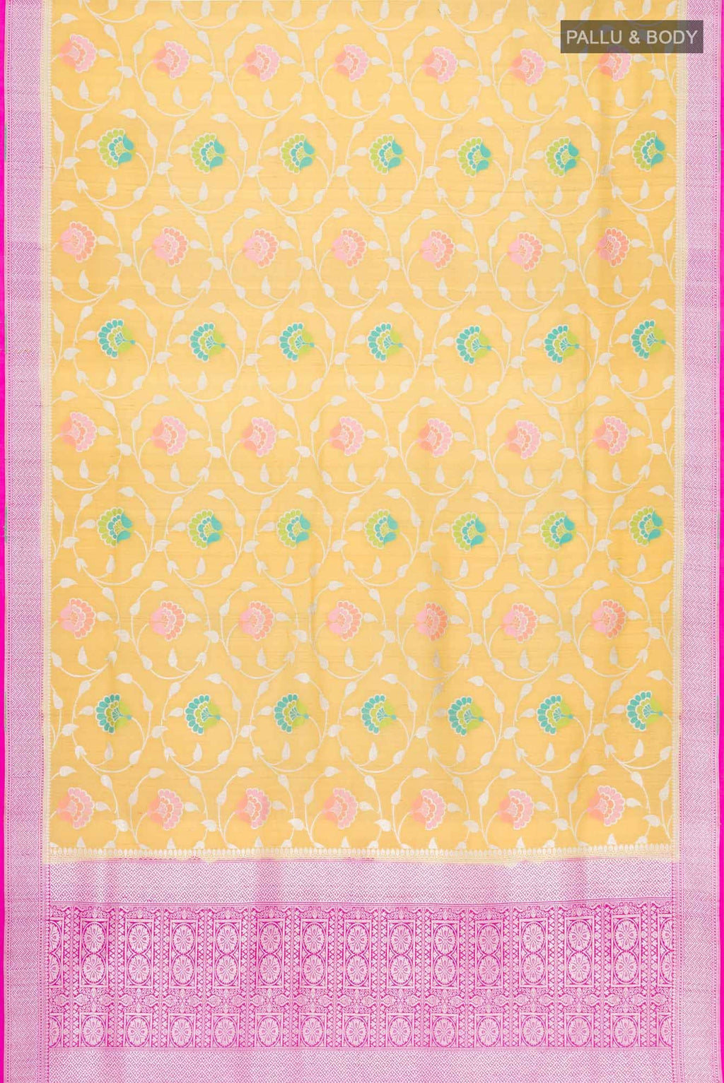 Yellow Banarasi Georgette Saree